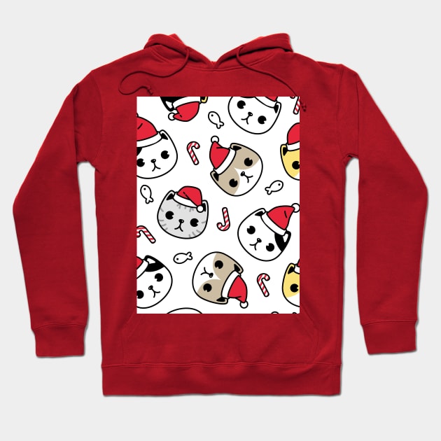 Christmas Cats Hoodie by queensandkings